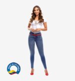 Colombian Jeans pantalones colombianos levanta cola butt lifting straight high waist 6135
