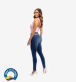 Colombian Jeans pantalones colombianos levanta cola butt lifting straight high waist 6138 - Imagen 2