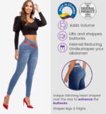 Colombian Jeans pantalones colombianos levanta cola butt lifting straight high waist 6139 - Image 5