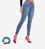 Colombian Jeans pantalones colombianos levanta cola butt lifting straight high waist 6139 - Image 3