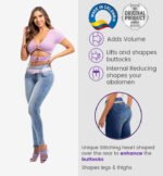 Colombian Jeans butt lifting straight high waist 6141 - Image 4