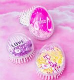 Detangling hair brush with glitter pink - Image 4