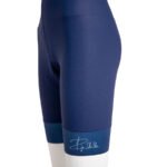 Women’s cycling bib short KM100 New signature blue - Image 2