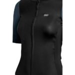 Women's cycling jerseys KM100 Mar negro - Imagen 2
