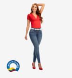 High Waist Skinny Butt Lifting Jeans Colombian Stretch Jeans for Women 6142