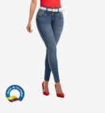 High Waist Skinny Butt Lifting Jeans Colombian Stretch Jeans for Women 6142 - Image 3