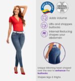 High Waist Skinny Butt Lifting Jeans Colombian Stretch Jeans for Women 6142 - Image 4