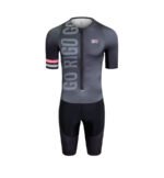 Men's elite triathlon trisuit Black Solid Grg