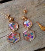 Resin Earrings Cold Flowers